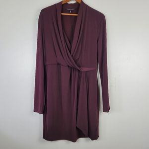 VICTORIA'S SECRET Maroon Faux Wrap Dress Sz XL